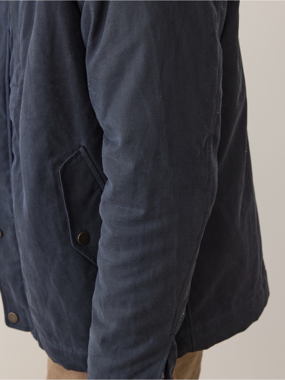 Marine Layer Navy Blue Field Jacket with Corduroy Trim - Picture 6 of 15